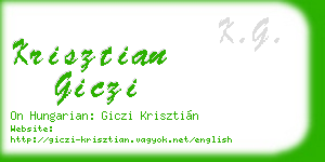 krisztian giczi business card