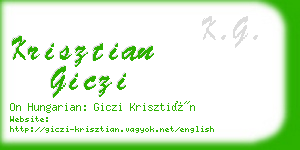 krisztian giczi business card